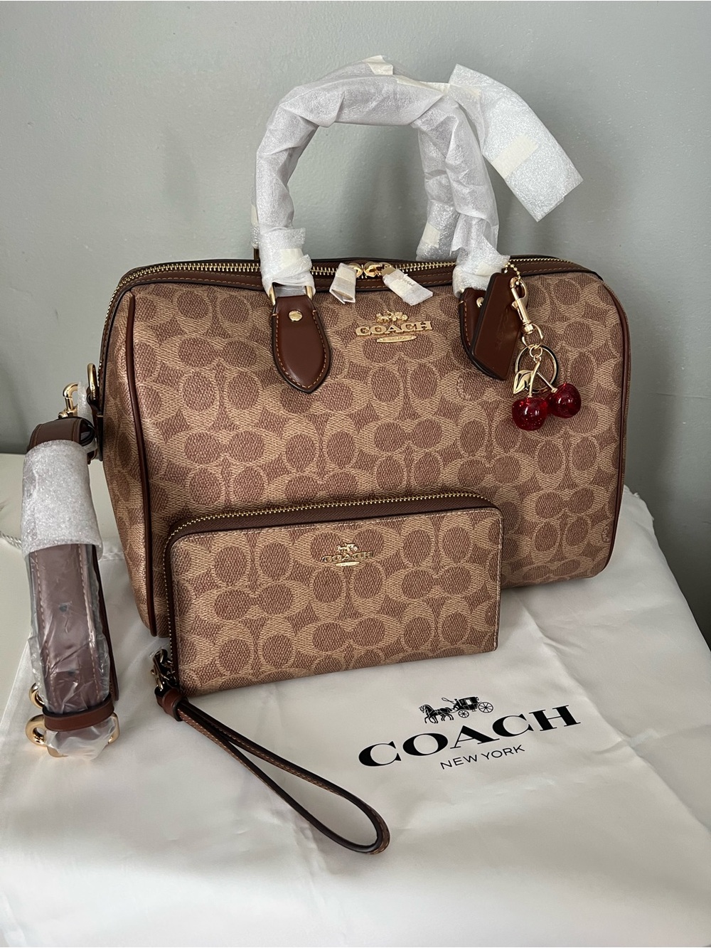 Coach Large Rowan Satchel And Matching Wallet